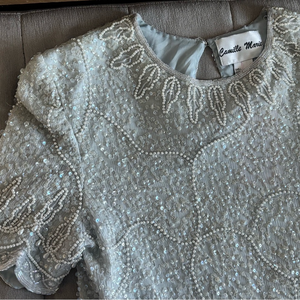 Vintage Sequin Women's Blouse